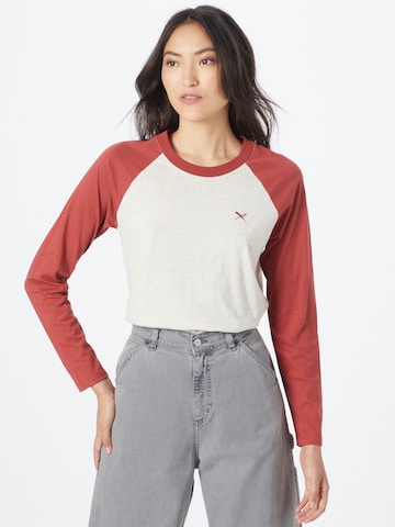 T-shirt 'Flaggy' Iriedaily en marron : devant