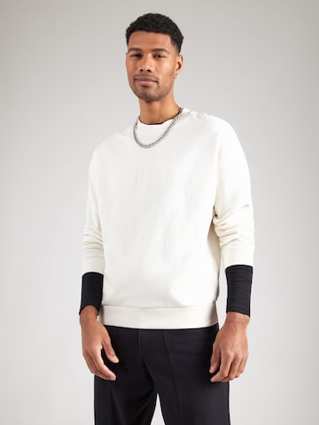 HUGO Sweatshirt 'Nierofix' in White: front
