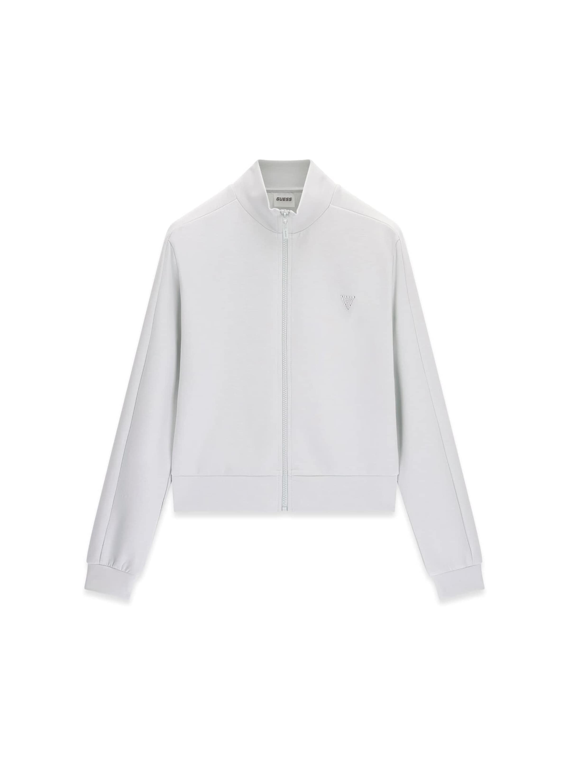 GUESS Sweatjacke in Grün: Vorderseite