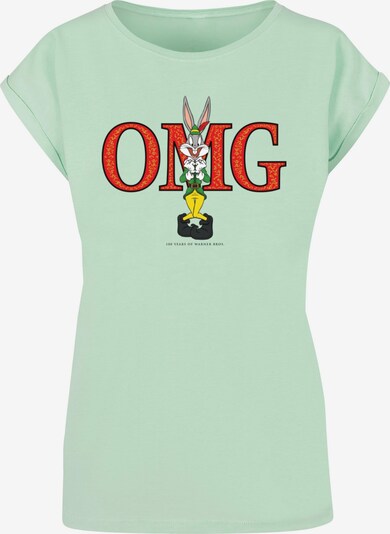 ABSOLUTE CULT T-shirt 'WB 100 Bugs Bunny - Buddy Elf Costume' en jaune / menthe / rouge / noir, Vue avec produit