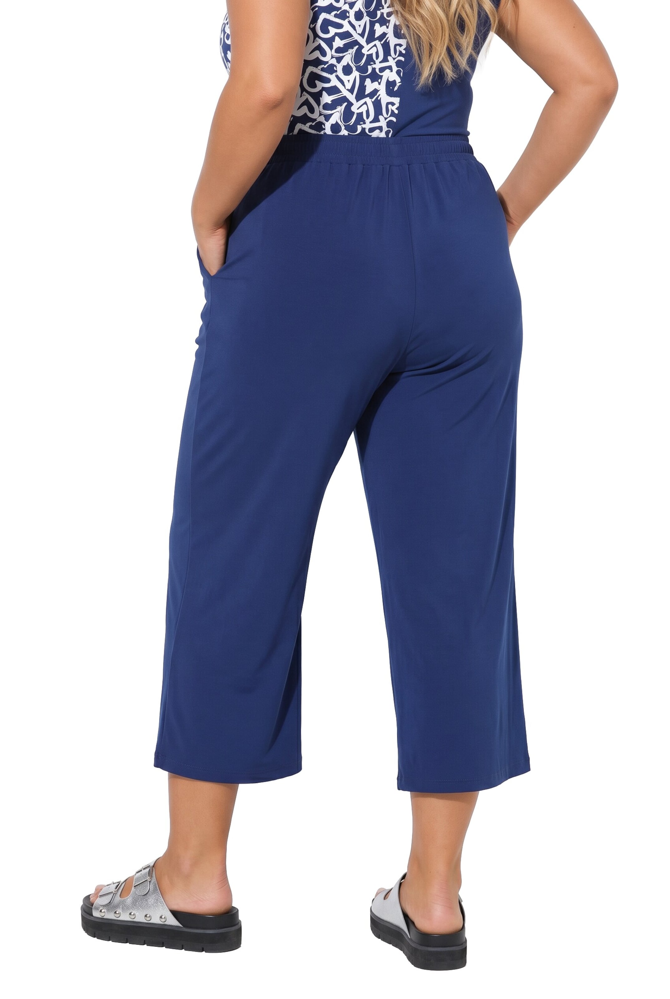 Angel of Style Wide leg Broek in Blauw