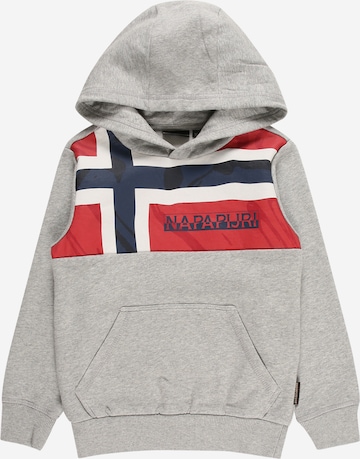 NAPAPIJRI Sweatshirt 'BERI' in Grijs: voorkant