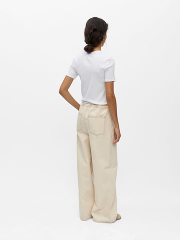 Wide Leg Pantalon OBJECT en beige