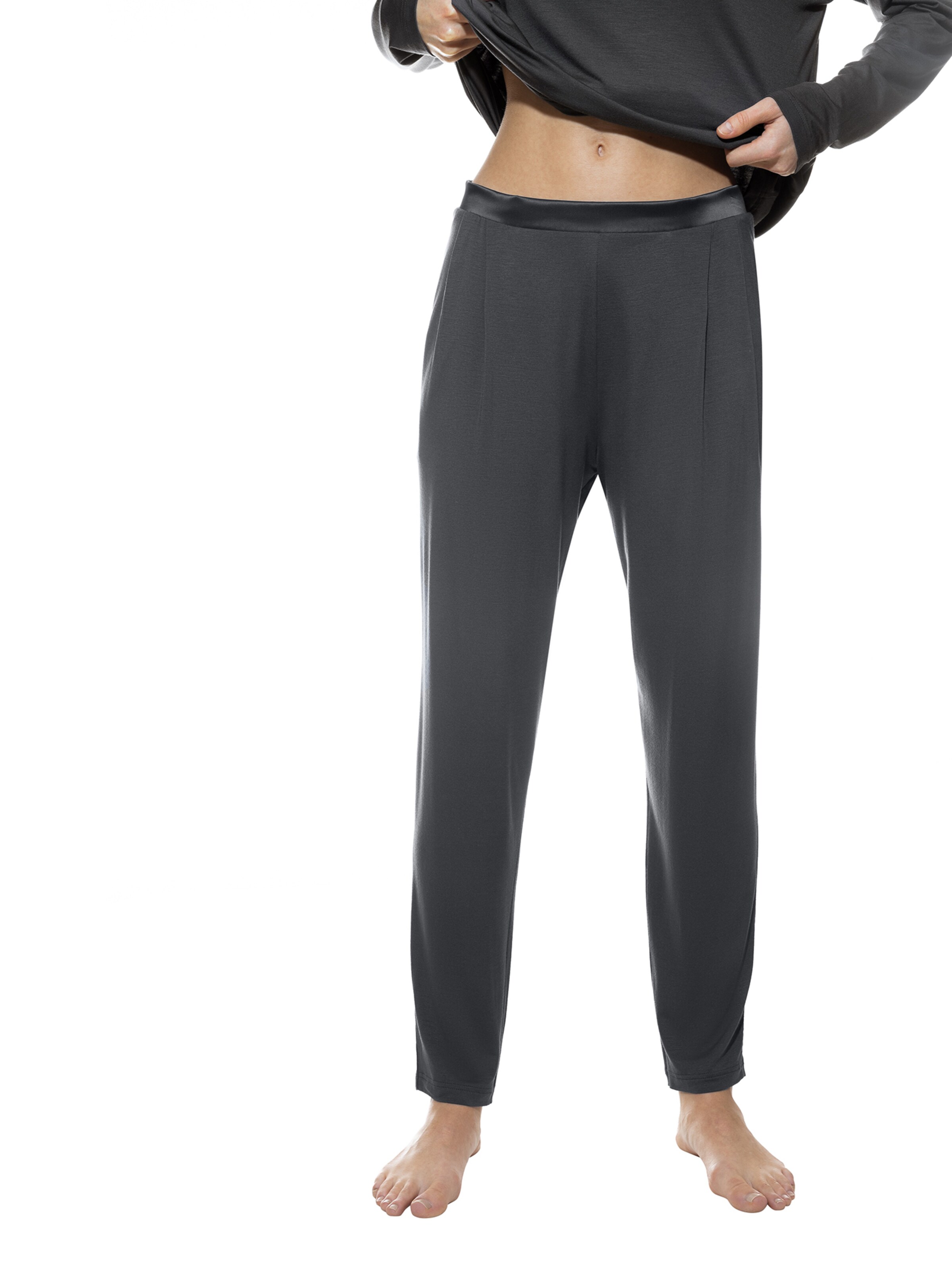 Mey Skinny Pajama pants 'Pure Chic' in Grey: front