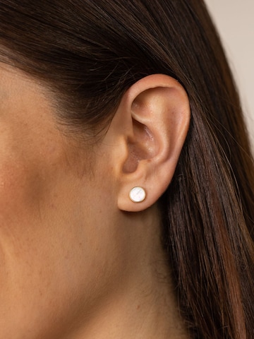 PURELEI Earrings 'White Gloss' in Gold