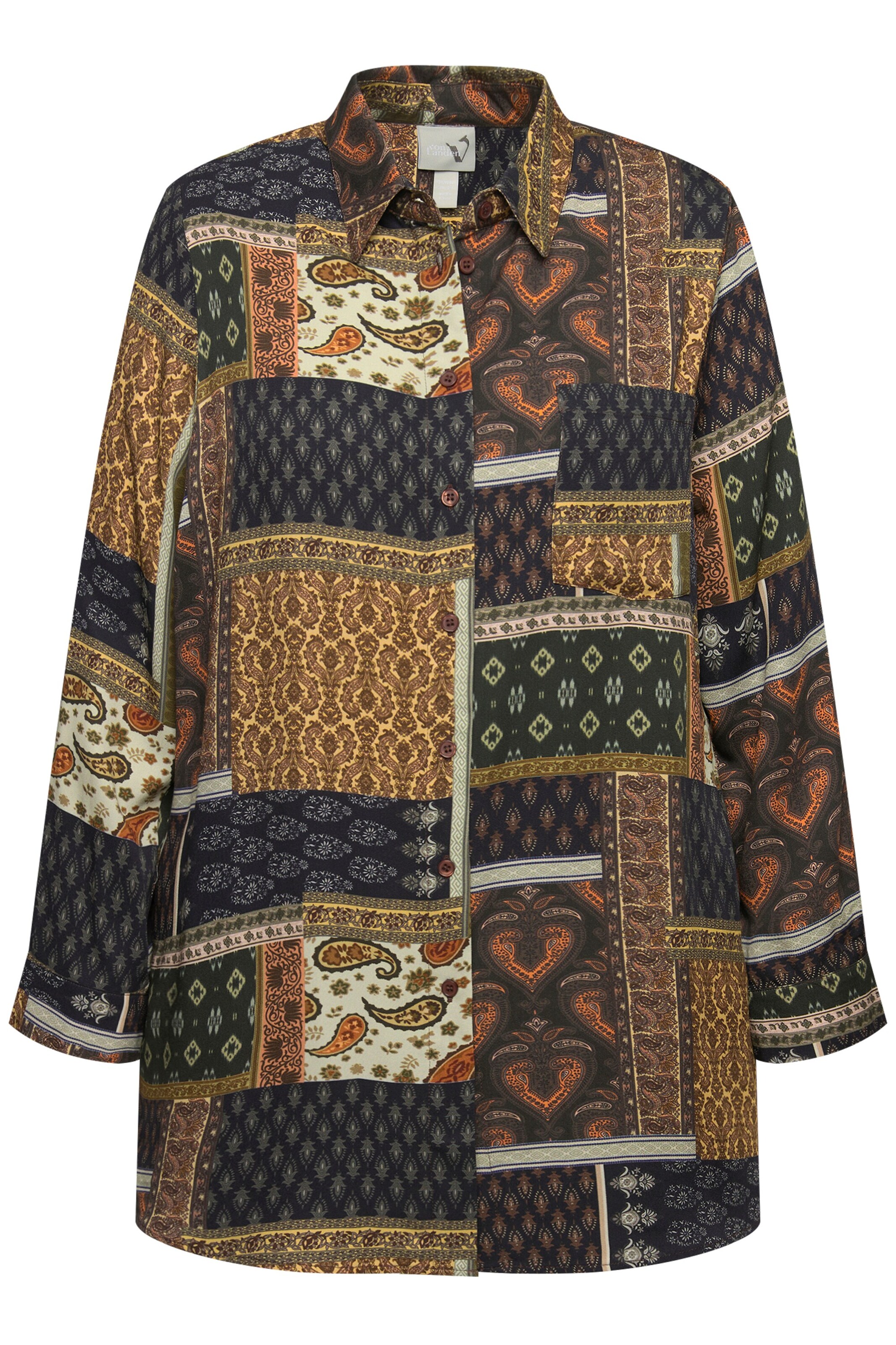 Ulla Popken Blouse in Bruin: voorkant