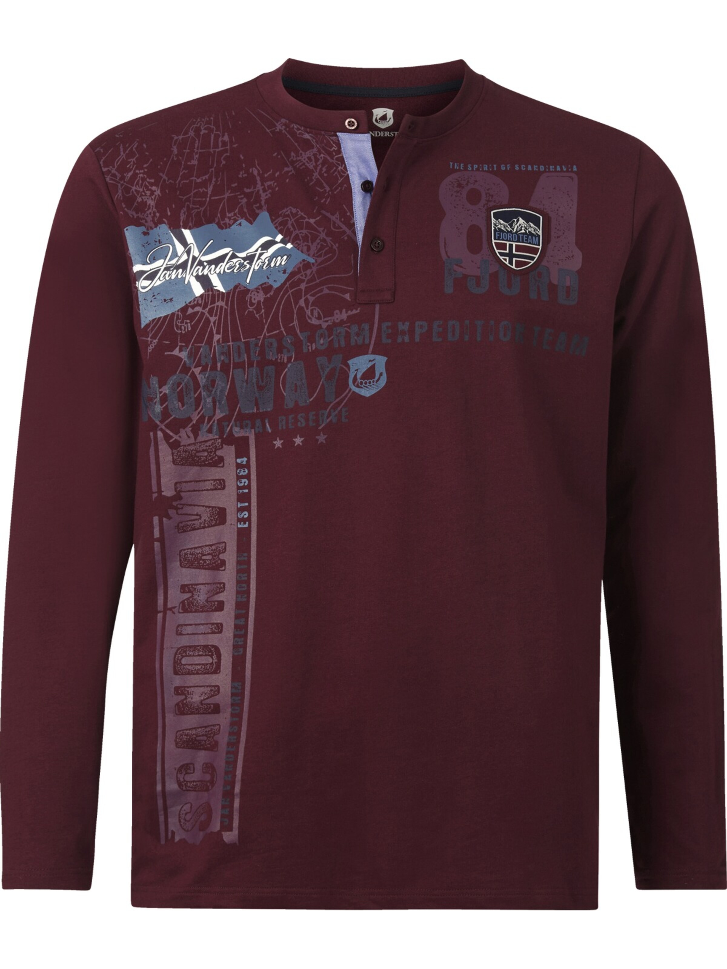 Jan Vanderstorm Sweatshirt ' Fionn ' in Rot: Vorderseite