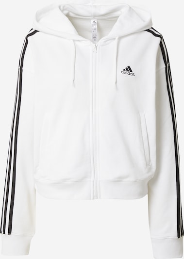 ADIDAS SPORTSWEAR Sports sweat jacket 'Essentials 3-Stripes French Terry' in Black / White, Item view