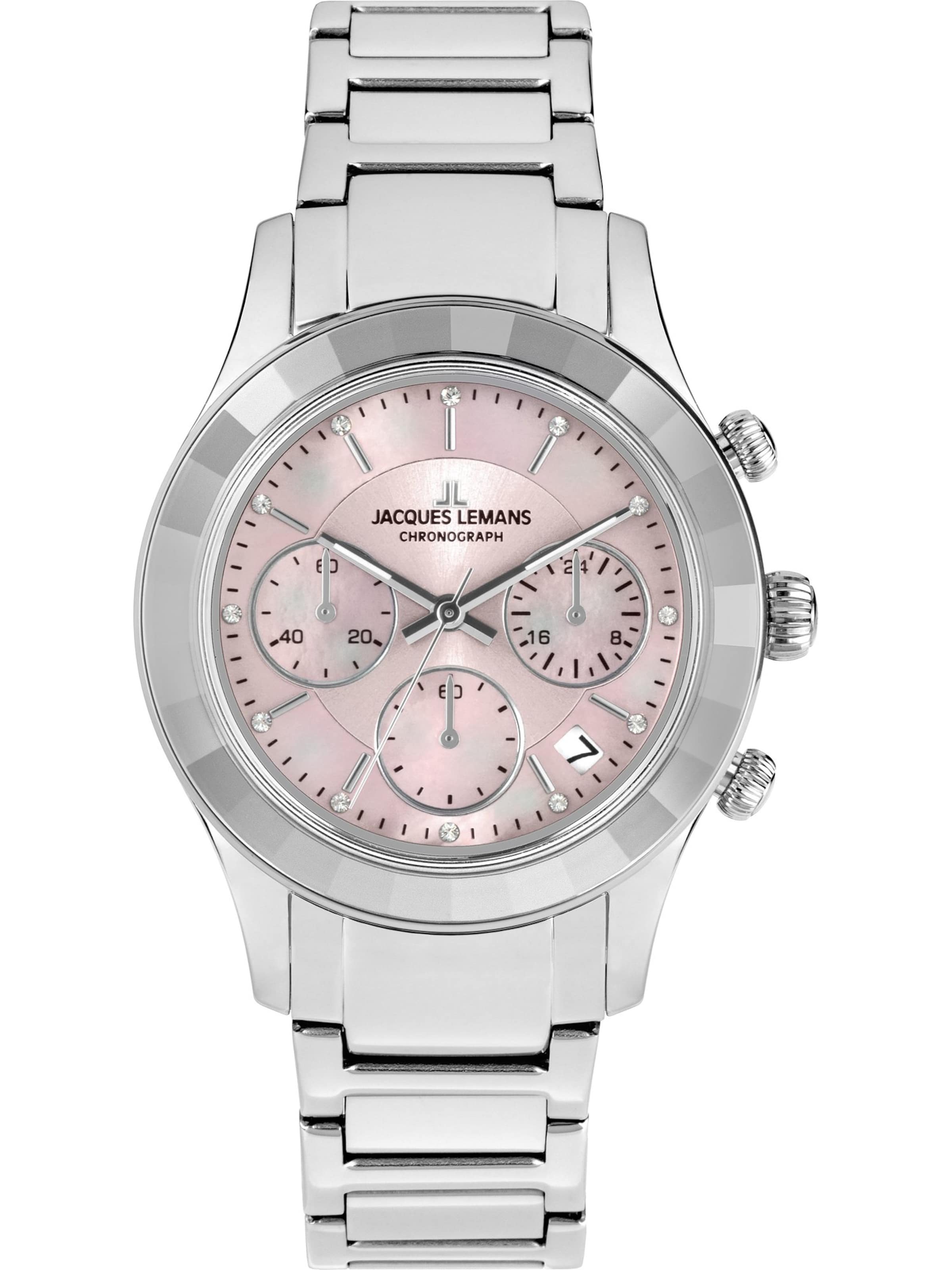 Jacques Lemans Uhr in rosegold / silber, Produktansicht