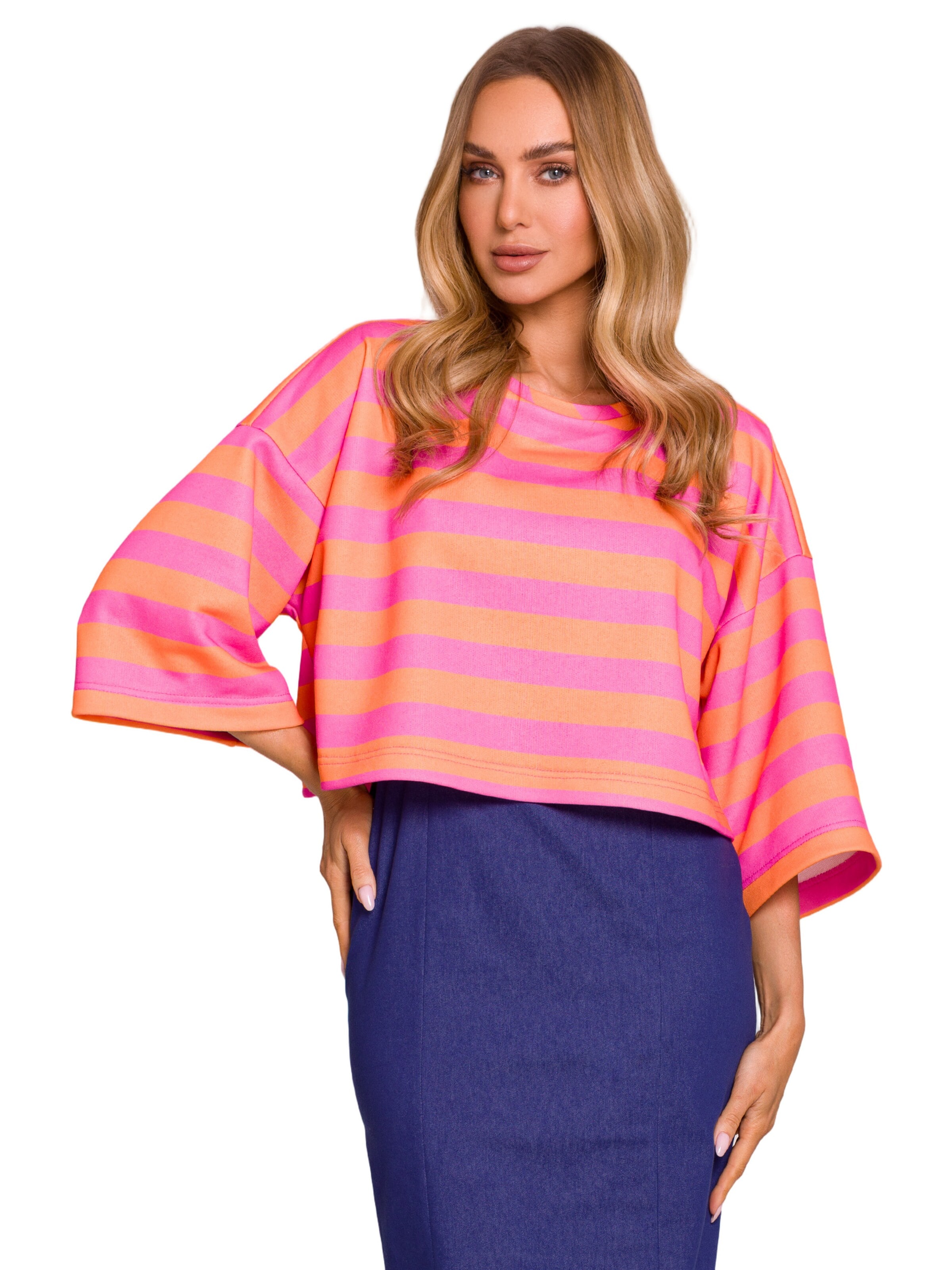 made of emotion Top 'Krótka bluza z nadrukiem' – pink