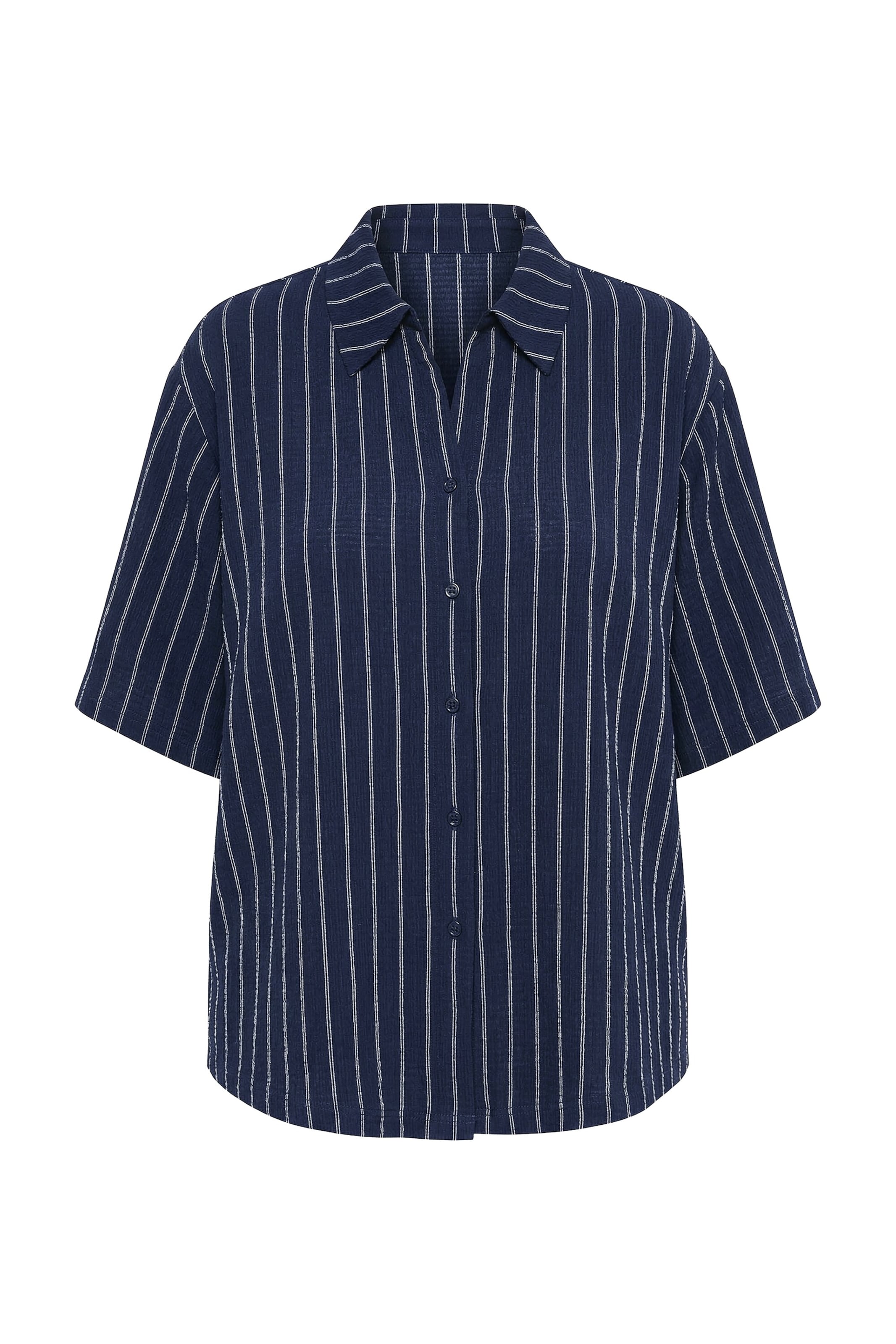 Ulla Popken Bluse in Blau: Vorderseite