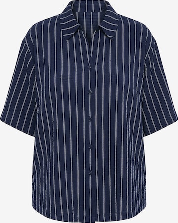 Ulla Popken Bluse in Blau: Vorderseite