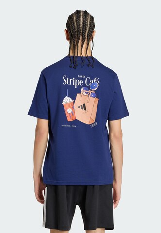 T-Shirt fonctionnel 'Coffee Cafe Donut' ADIDAS SPORTSWEAR en bleu : devant