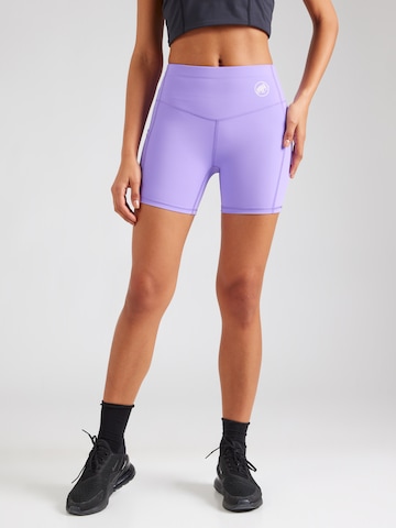 MAMMUT Skinny Sports trousers 'Massone' in Purple: front
