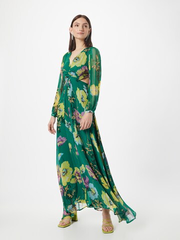 Oasis Φόρεμα 'Soft Floral Button Detail Cut Out Maxi D' σε πράσινο: μπροστά