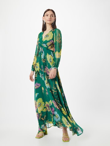 Oasis Dress 'Soft Floral Button Detail Cut Out Maxi D' in Green: front