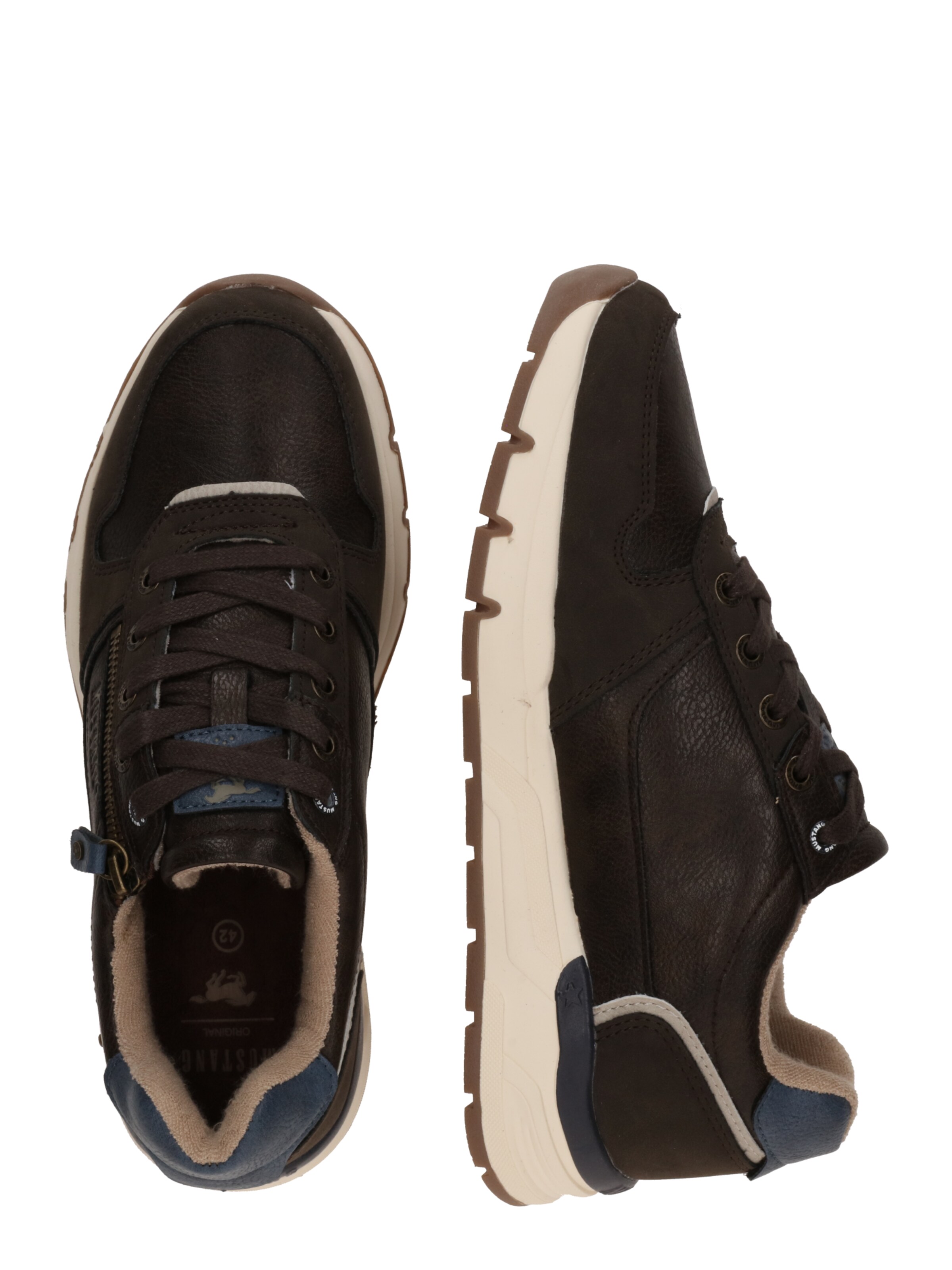 MUSTANGNiske tenisice - smeđa boja