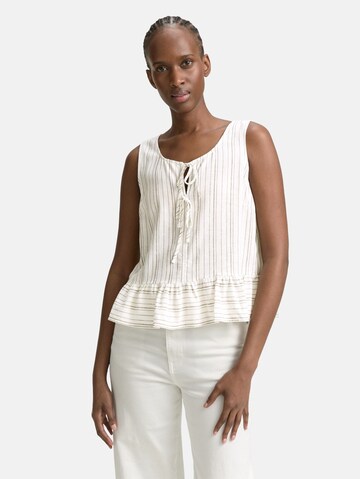 TOM TAILOR DENIM Blouse in White: front