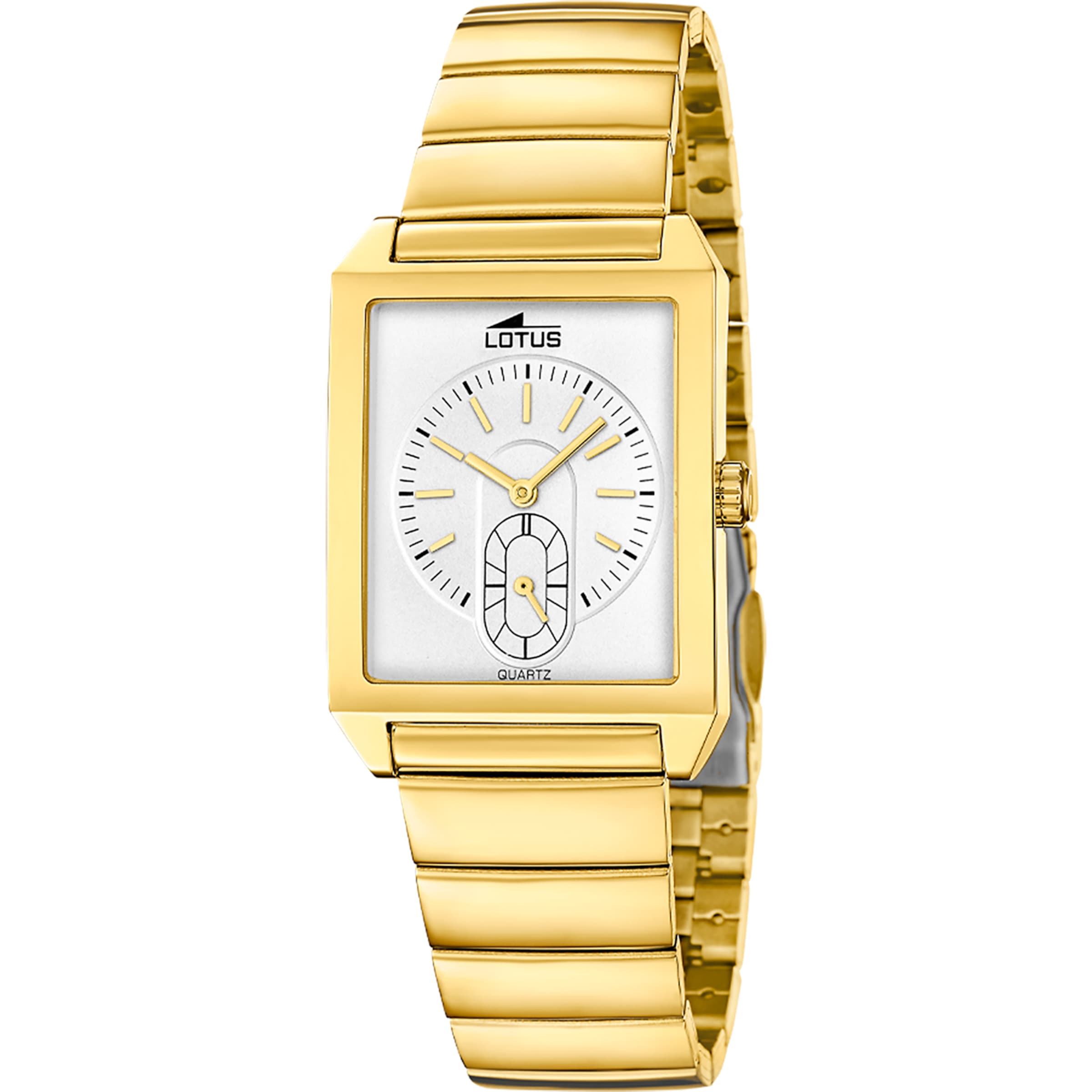 Lotus Uhr in Gold: Vorderseite