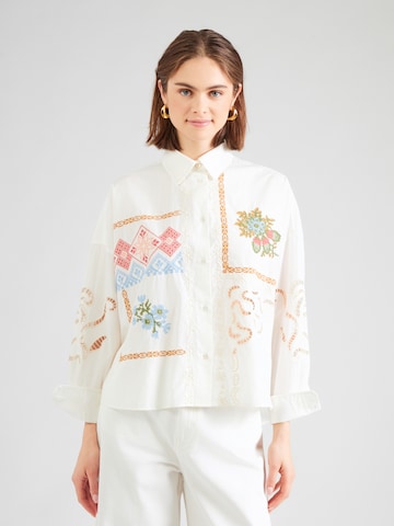 Weekend Max Mara Bluse 'FONTE' in Weiß: Vorderseite