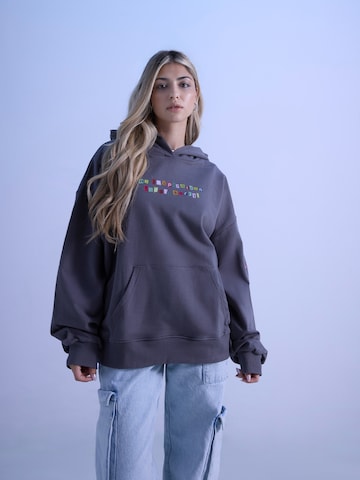 ABOUT YOU x irinassw Sweatshirt 'Isa' in Grey: front