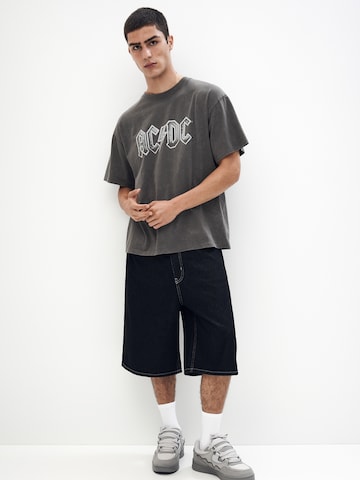 Pull&Bear Paita 'AC/DC' värissä harmaa