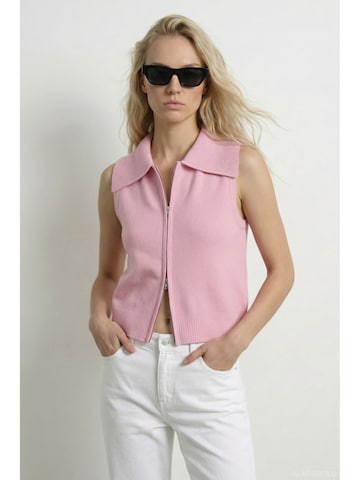 HYPEDROP Knitted vest 'Nisrine' in Pink: front