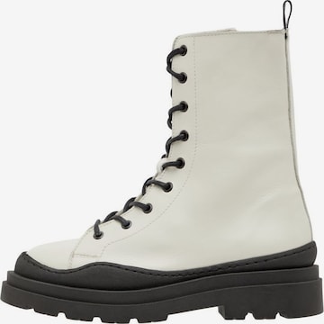Bianco Lace-Up Ankle Boots 'GLADIS' in White: front