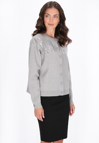 Cardigan usha BLACK LABEL en gris : devant