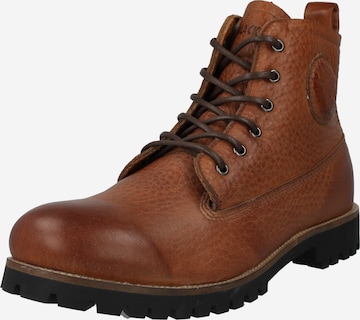 BLACKSTONE Lace-Up Boots in Brown: front