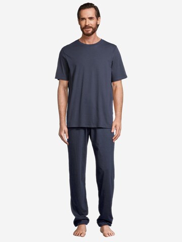 SCHIESSER Short Pajamas 'Night & Home' in Blue