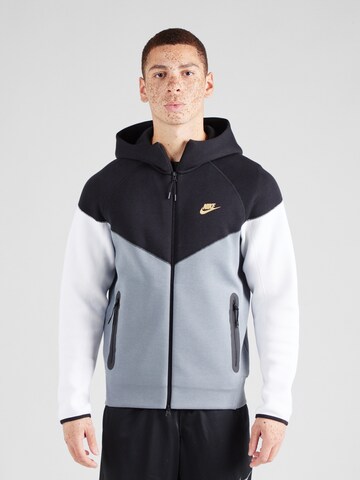 Nike Sportswear Bluza rozpinana 'TCH FLEECE' w kolorze czarny: przód