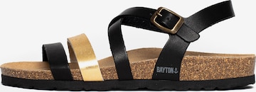 Bayton Sandalen met riem ' Gerone' in Zwart: voorkant