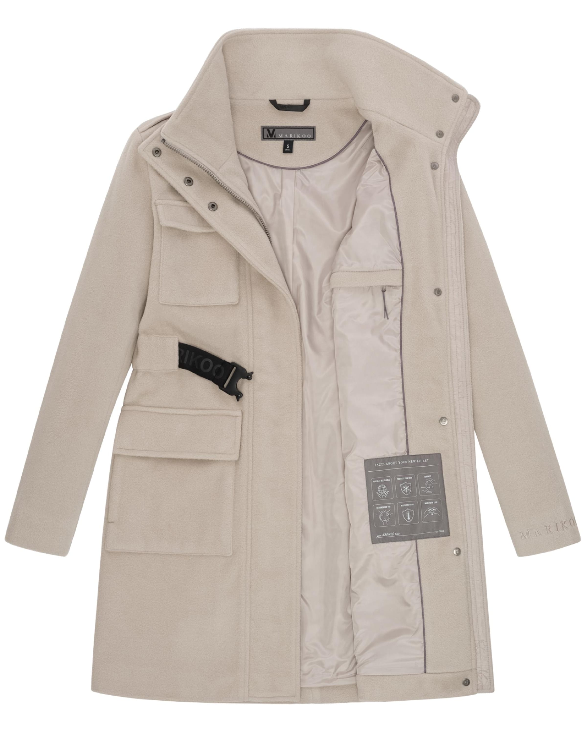 Palton de primăvară-toamnă 'Tanokoo 16' de la MARIKOO pe bej