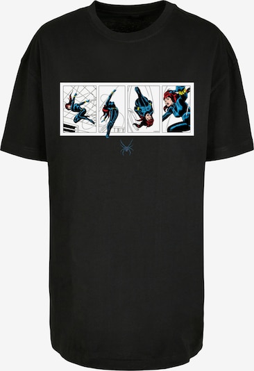 F4NT4STIC T-shirt oversize 'Marvel Comics Black Widow Comic Strip' en bleu / noir / blanc, Vue avec produit