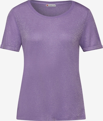 T-shirt STREET ONE en violet : devant