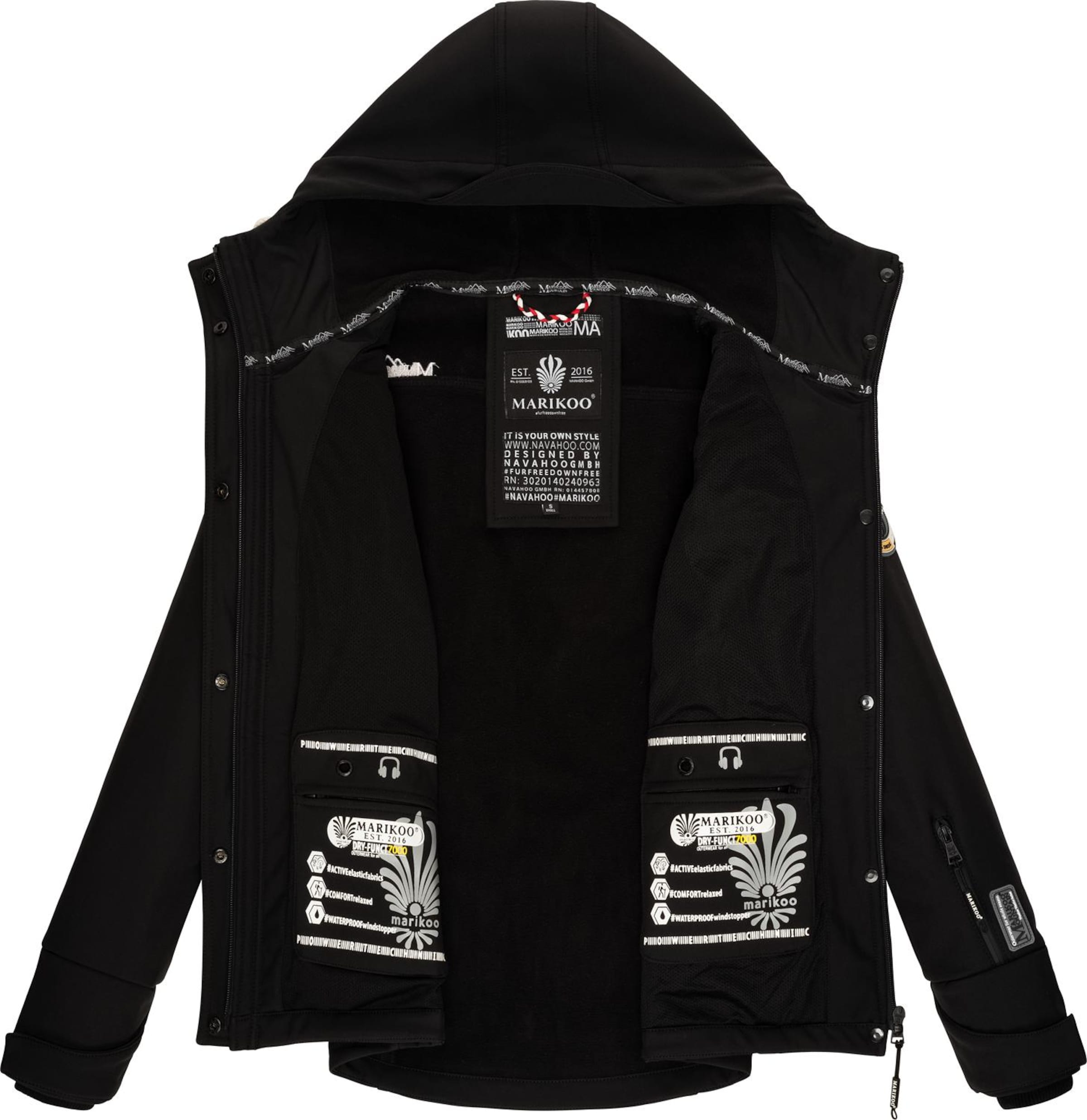 MARIKOO - Casaco funcionais 'Kleine Zicke' em preto