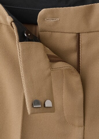 MANGO Regular Pleated Pants in Brown