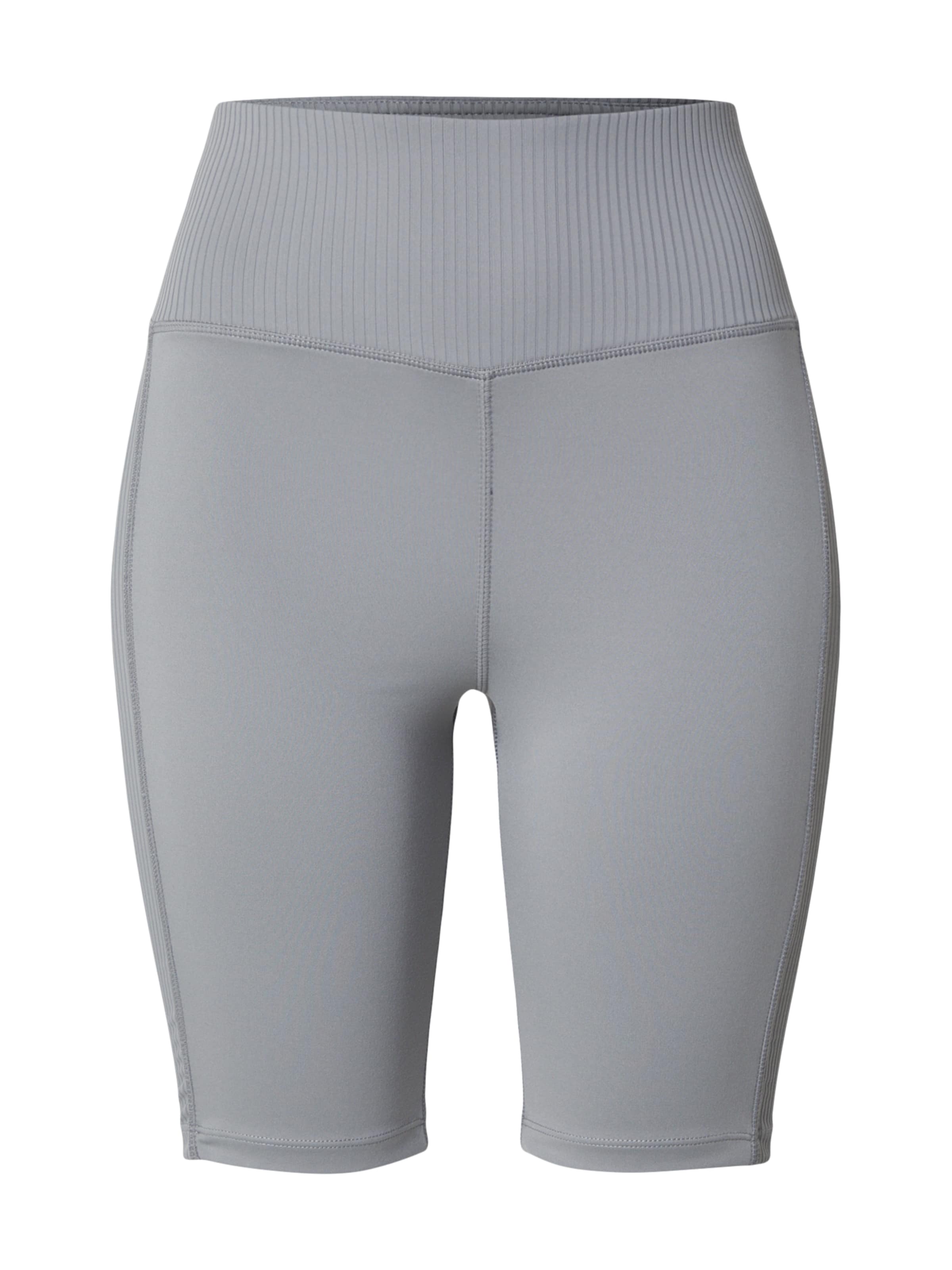 Reebok Skinny Športne hlače 'LUX PEACHED' | siva barva: sprednja stran