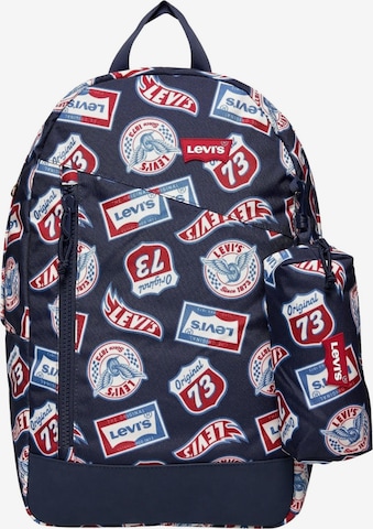 Levi's Kids Rugzak 'LEVI'S kids EXPLORE PACK W/ PENCIL CASE ZAINO' in Blauw: voorkant