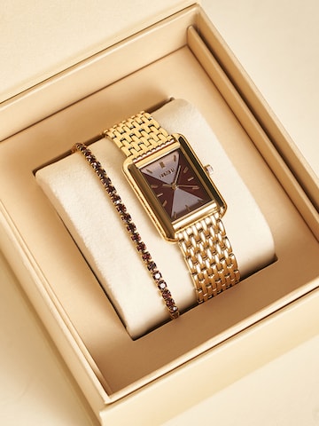 BURKER Watches Zegarek analogowy 'Olivia Gold Burgundy' w kolorze złoty