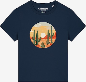 T-shirt 'Sonnenuntergang in der Wüste' Watapparel en bleu : devant