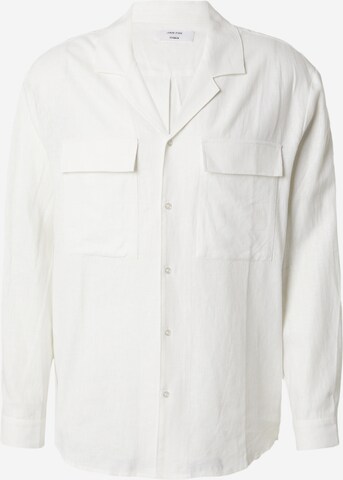 Coupe regular Chemise 'Ruben' DAN FOX APPAREL en blanc : devant