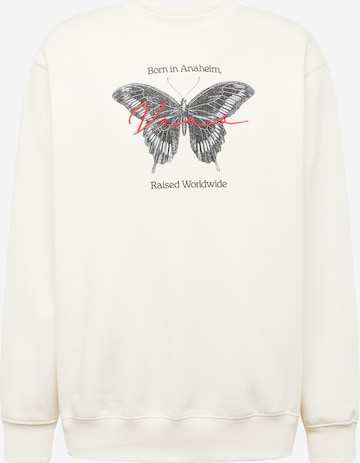 VANS Sweatshirt 'BORN IN ANAHEIM' in Wit: voorkant