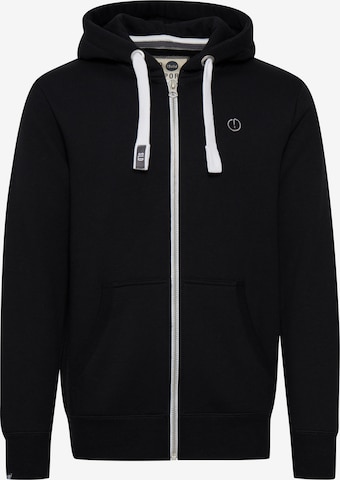 !Solid Zip-Up Hoodie 'BennZip' in Black: front