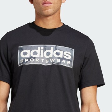 T-Shirt fonctionnel 'Camo Linear' ADIDAS SPORTSWEAR en noir