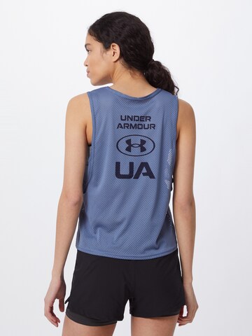 UNDER ARMOUR Športni top | modra barva: sprednja stran