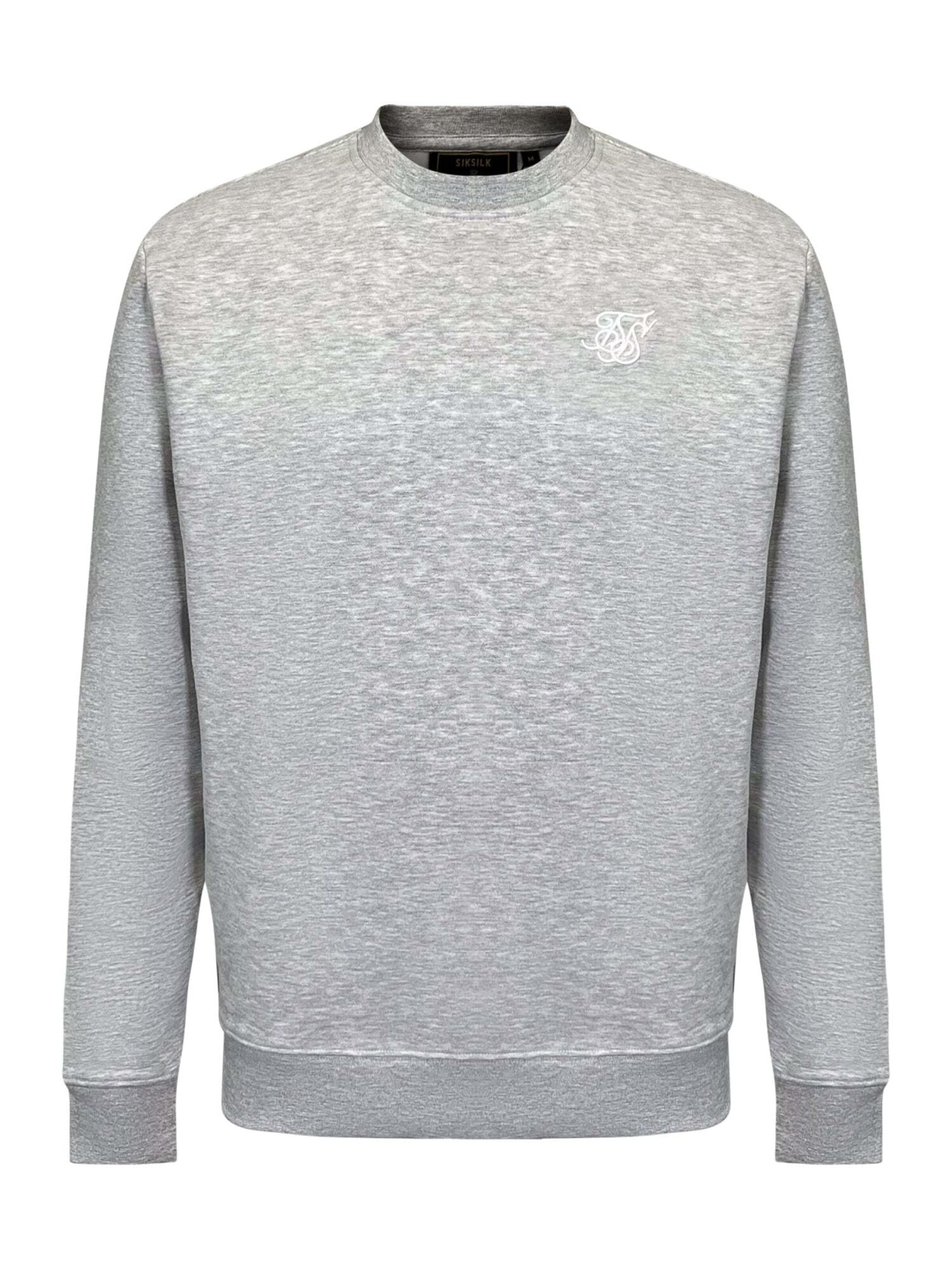 Sweat-shirt 'Essentials' SikSilk en gris : devant