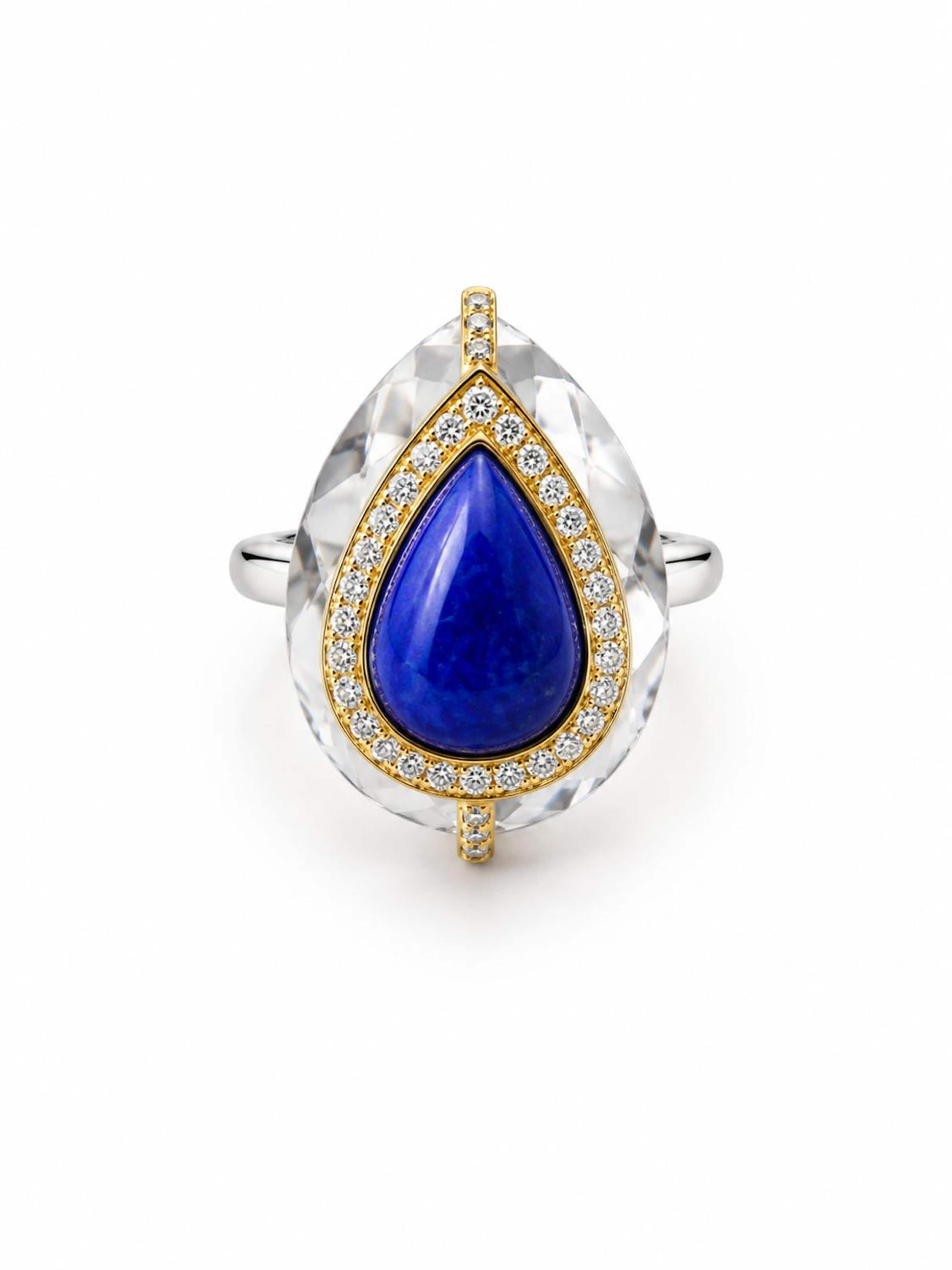 Bague LanLivia en bleu : devant