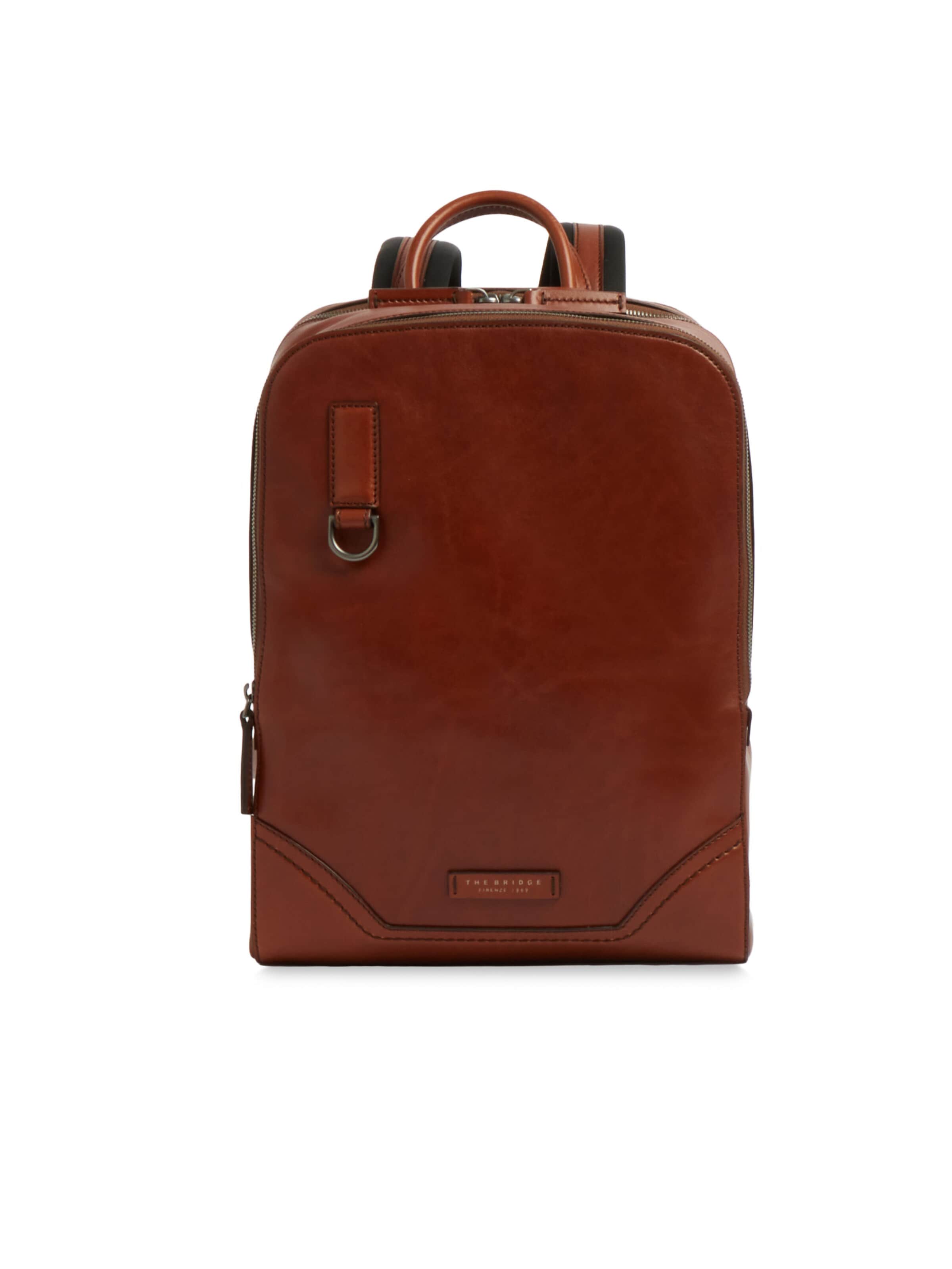 The Bridge Backpack in Brown: front